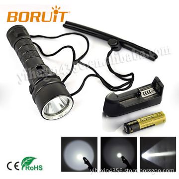 Boruit S10 Underwater Diving Flashlight with Rechargeable Battery